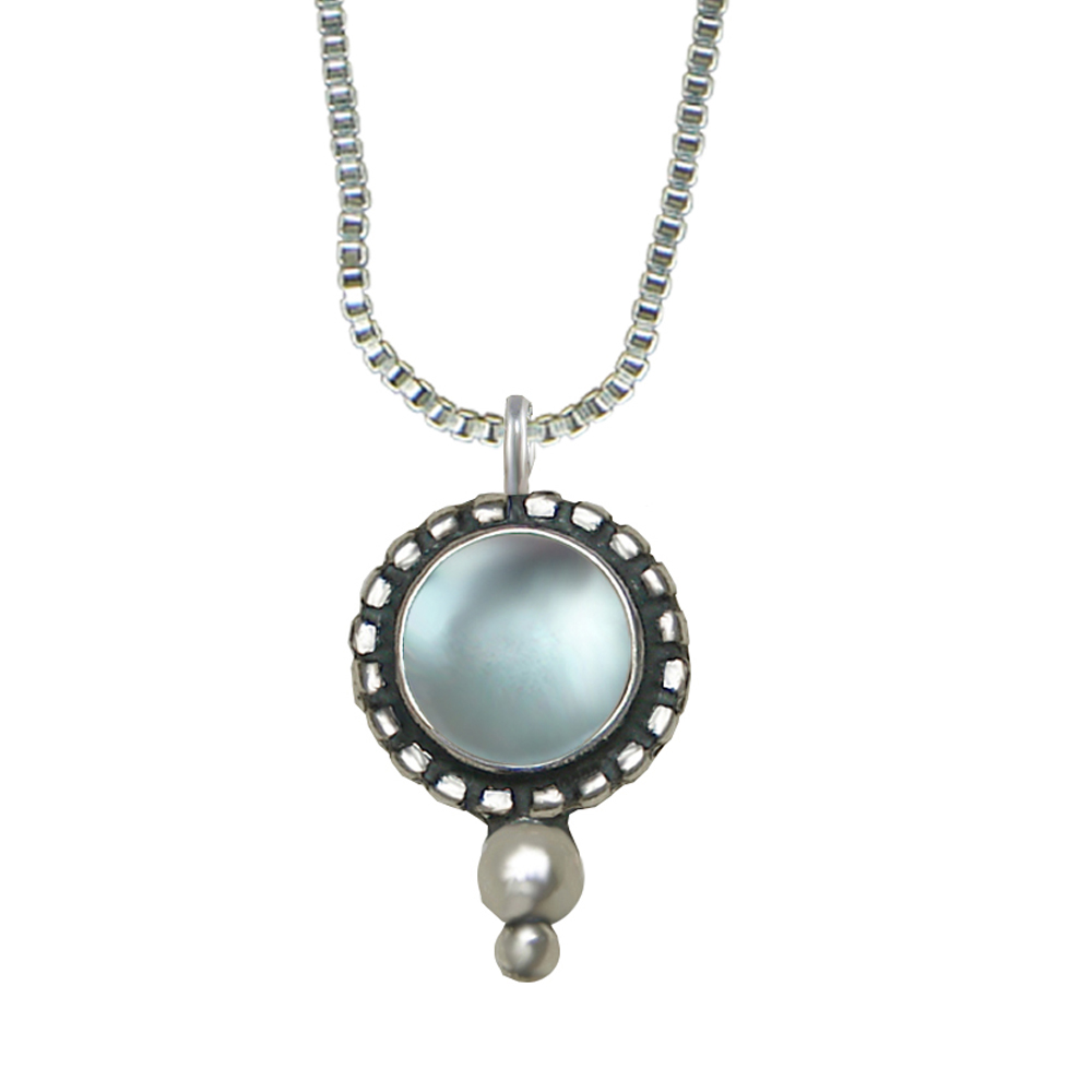 Sterling Silver Little Blue Topaz Pendant Necklace